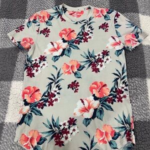 Hollister Floral Print Short Sleeve Tee - Multicolor